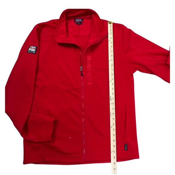 NASCAR on FOX Full Zipper Fleece Lined Polyester Jacket Red Men's Size XL - Picture 9 of 12